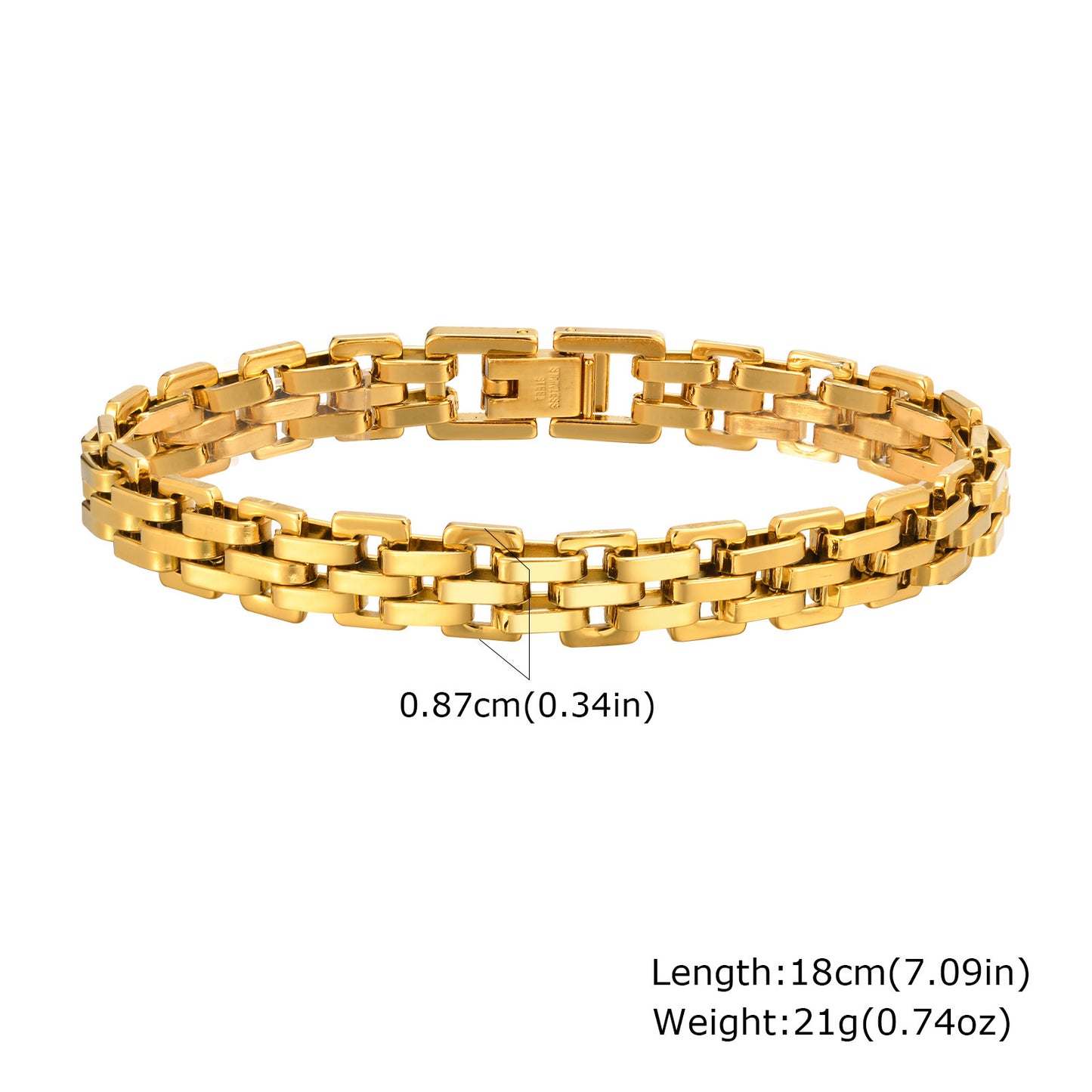 Attractive Innovative Stainless Steel Strap Couple Bracelets