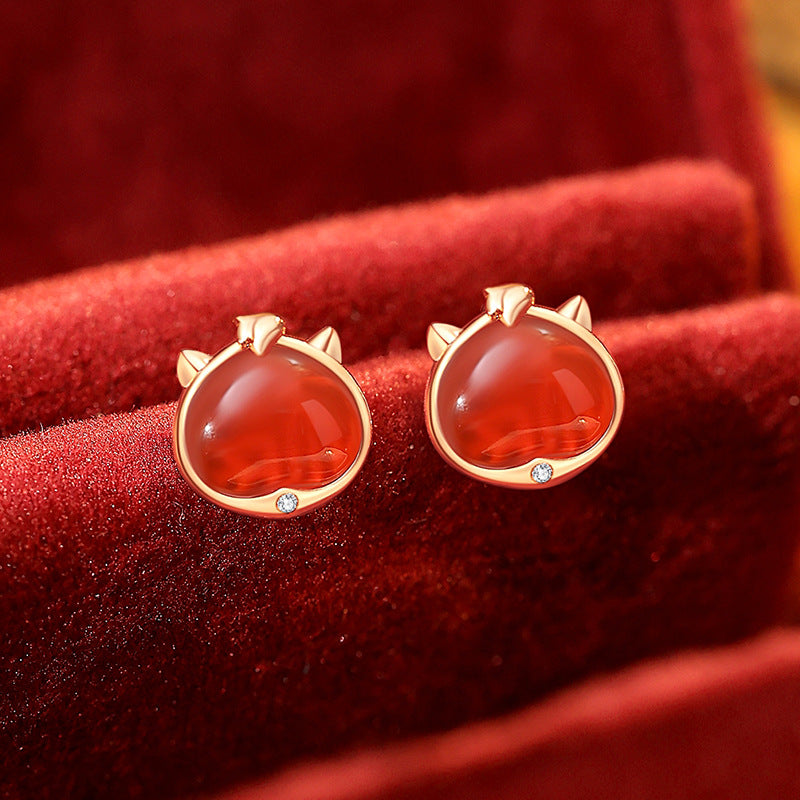Sterling Sier National Fashion Chinese Zodiac Earrings