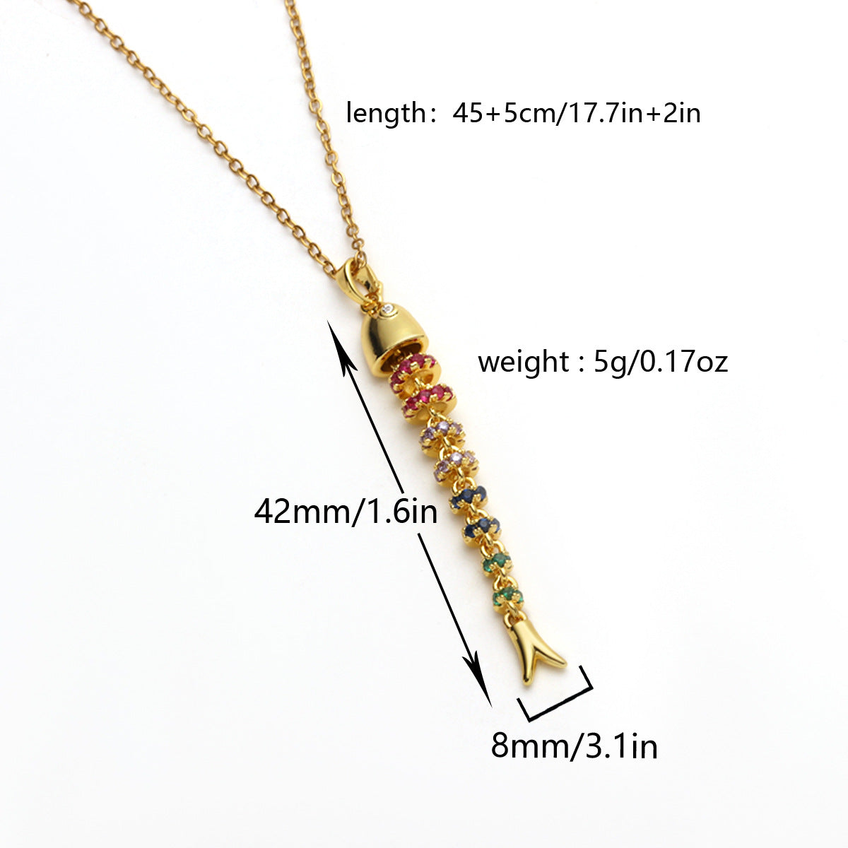 Simple Fashion Fish-shaped Exquisite Light Luxury Stainless Necklaces