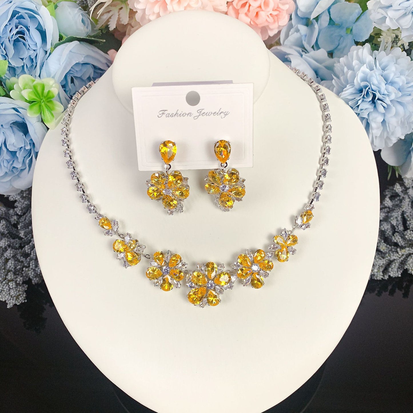Luxury Light Elegant Zircon Bridal Classic Necklaces