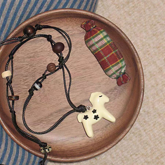 Winding Metal Leather Crook Punk Female Niche Love Clavicle Necklaces