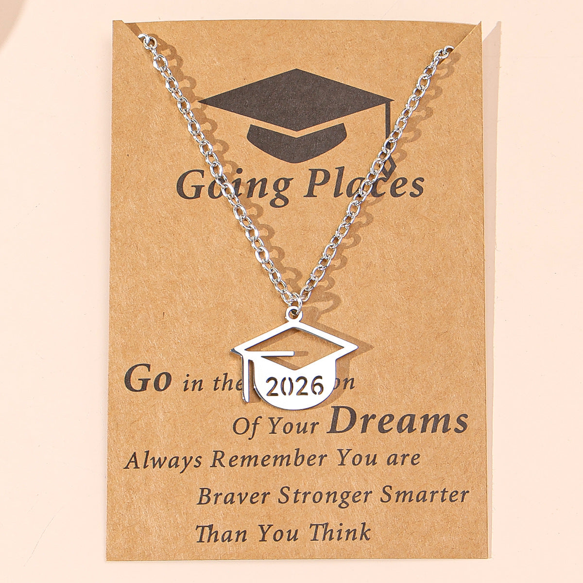 Graduation Stainless Steel Doctorial Hat Memorial Necklaces
