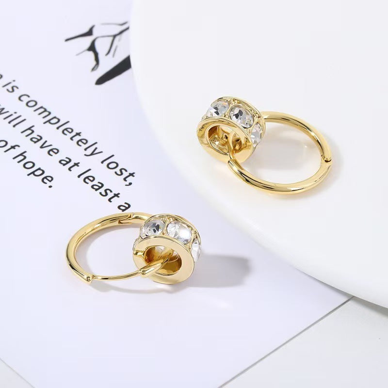 Women's Needle Retro Sense Frosty Style Temperament Commute Stud Earrings