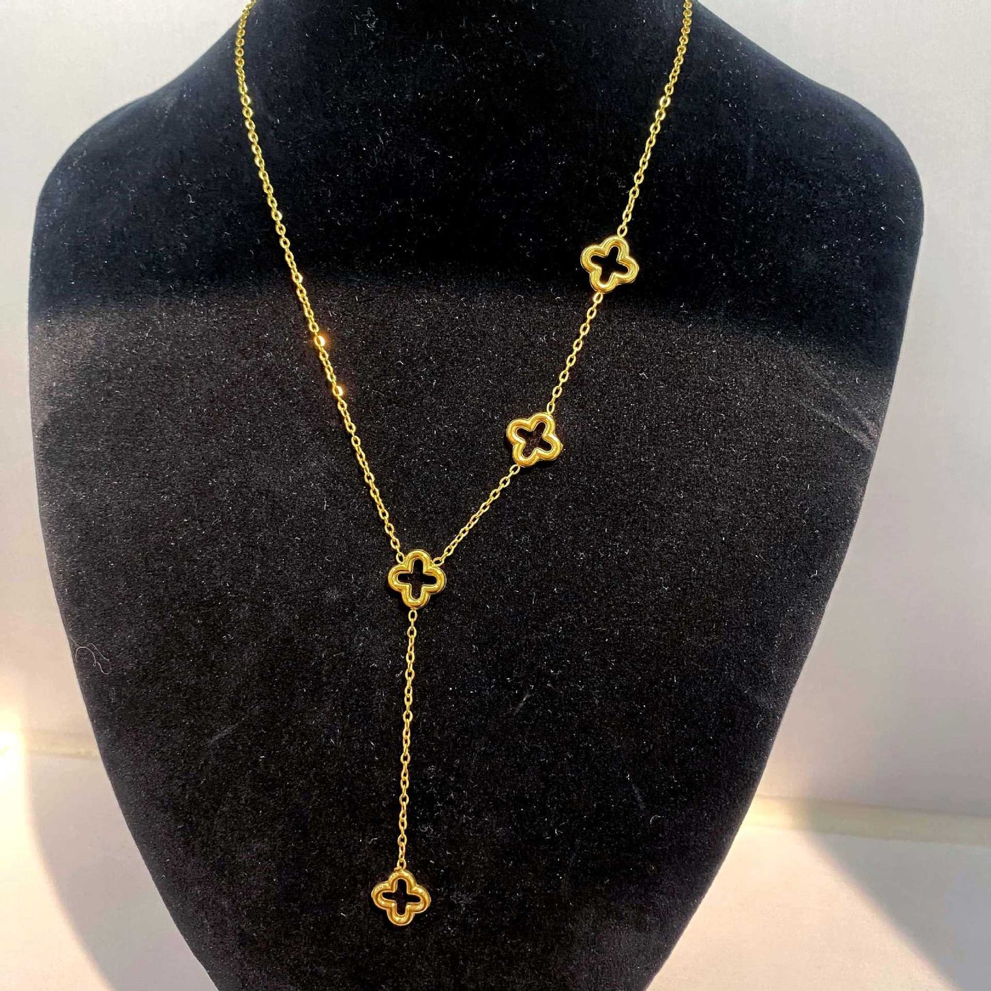 Stainless Steel Gold Combination Not Easy To Fade Light Luxury Jewelry Set