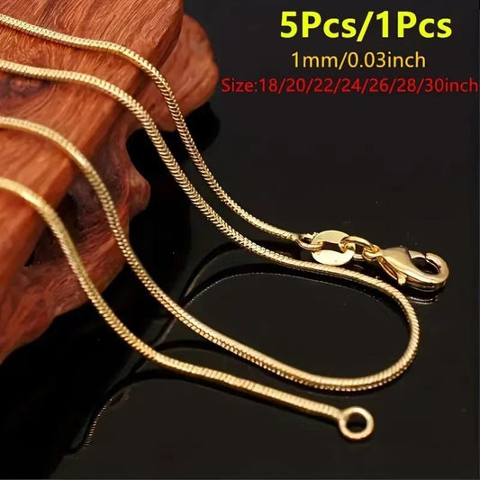 Women's Fashion Snake Bones Chain Sier Plated Necklaces