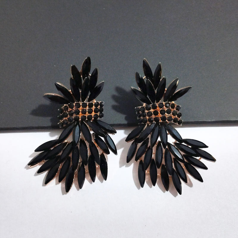 Full Diamond Wheat Wings Exquisite Elegant Graceful Fashion Rings