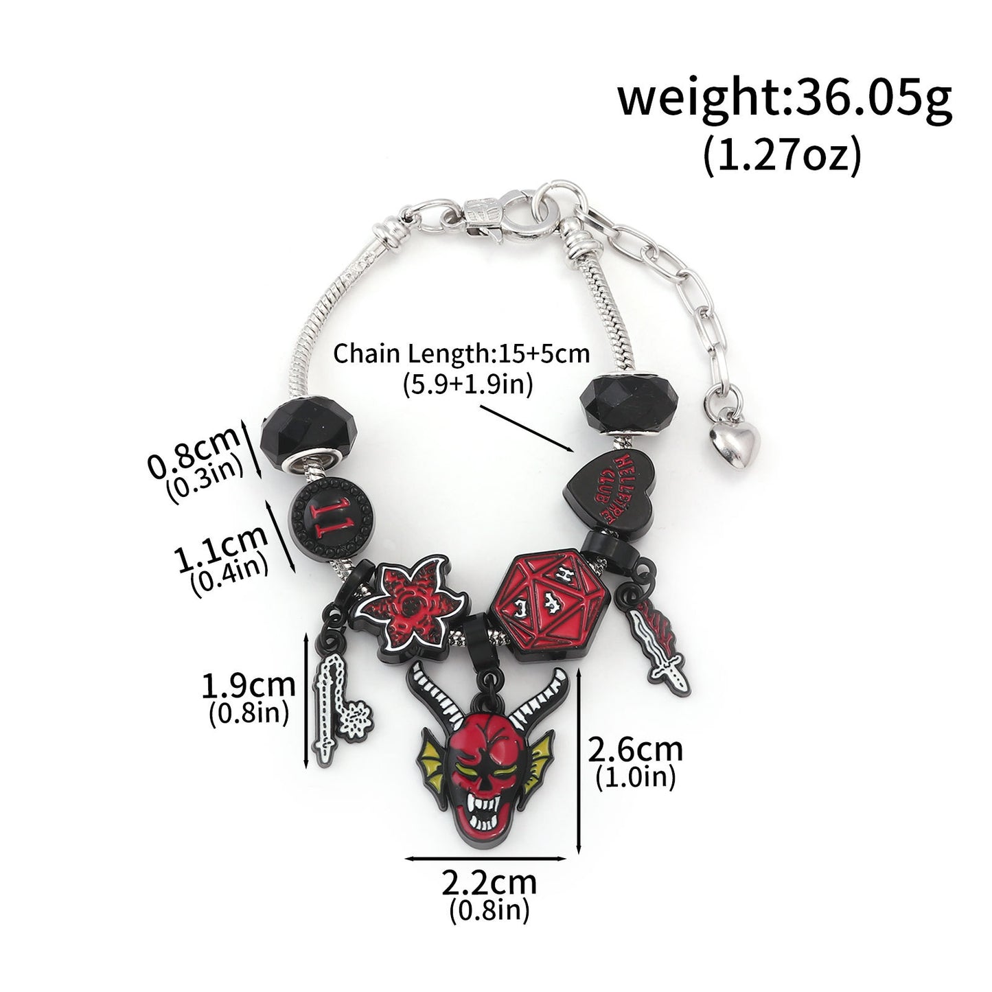 Anime Films Television Stranger Things Creative Fashion Letter Bracelet