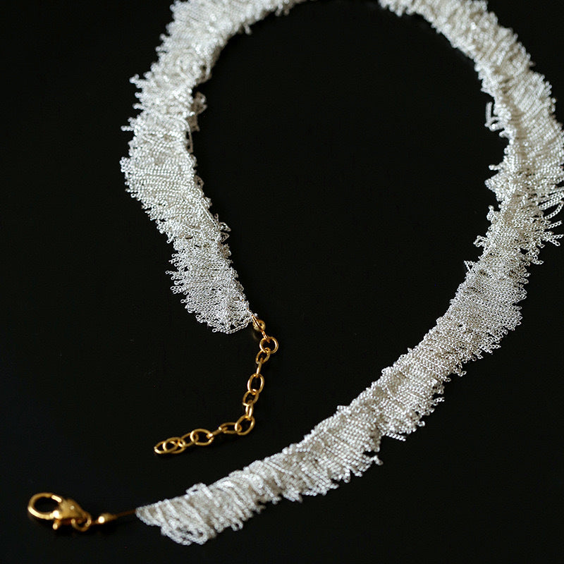 Women's French Fashion Hand-woven Tassel Waterfall Cold Style Temperamental Minority Necklace
