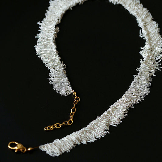 Women's French Fashion Hand-woven Tassel Waterfall Cold Style Temperamental Minority Necklace