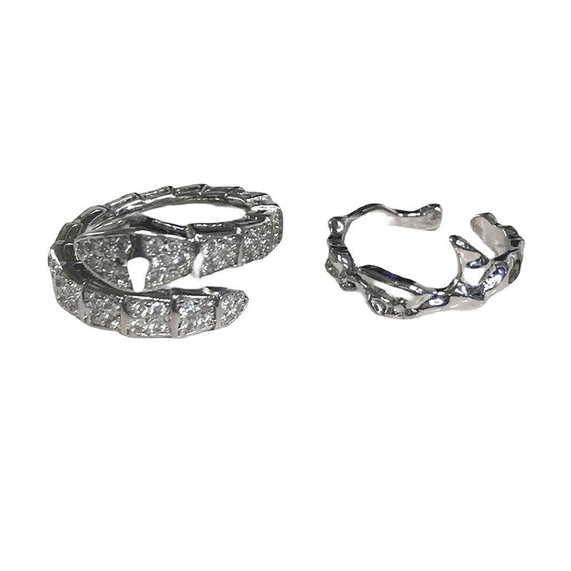 Tin Foil Cold Wind Design Female Irregular Light Luxury High-grade Ring