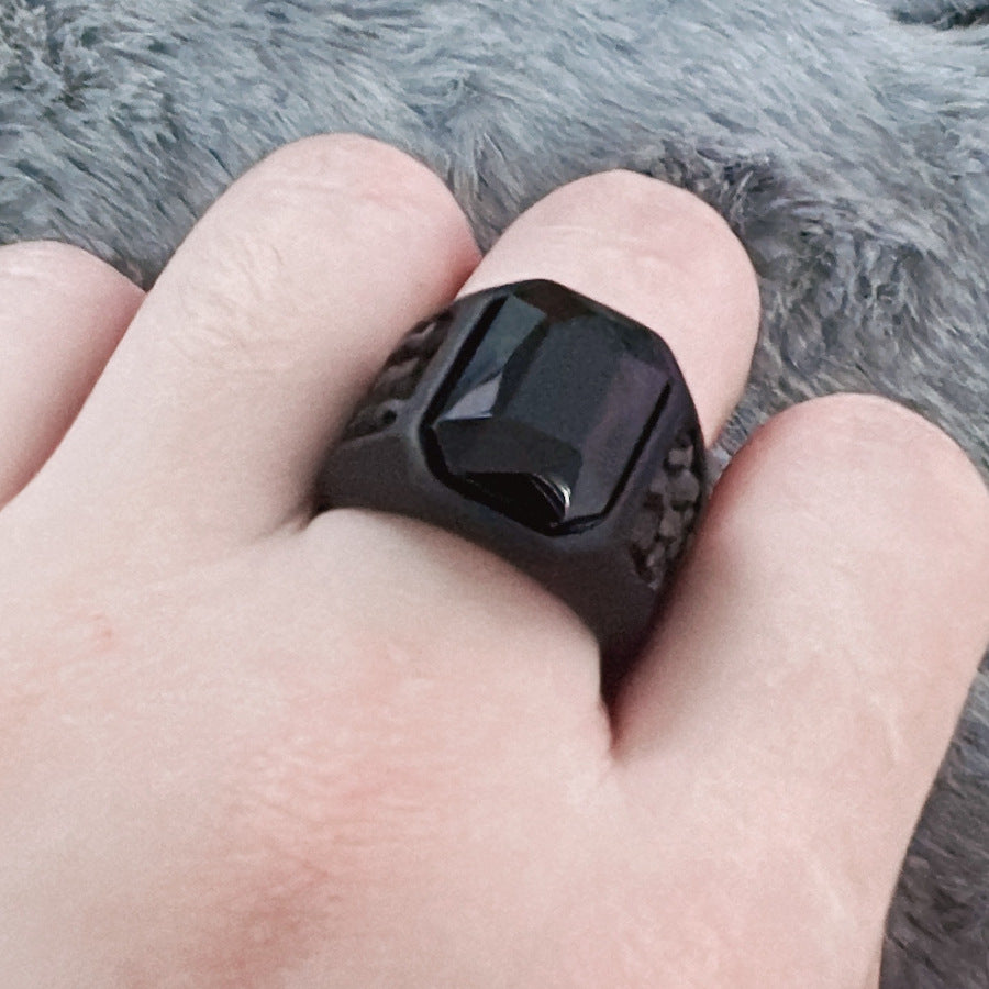 Men's Black Matte Classic Fashion Wedding Ring
