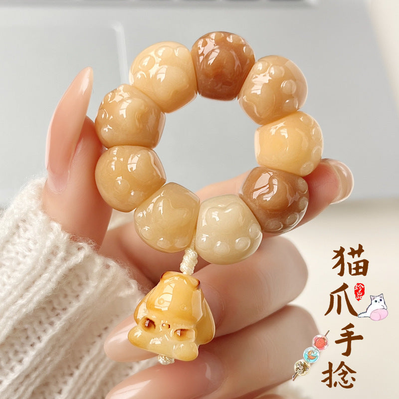 Carving Garlic Cloves Artsy Object Pliable Temperament Decompression Hand Toy Bracelet