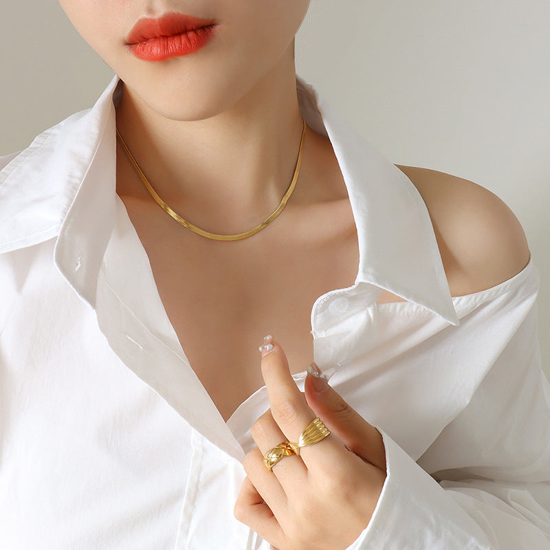 Personalized Gold Snake Bones Design Hot Necklaces