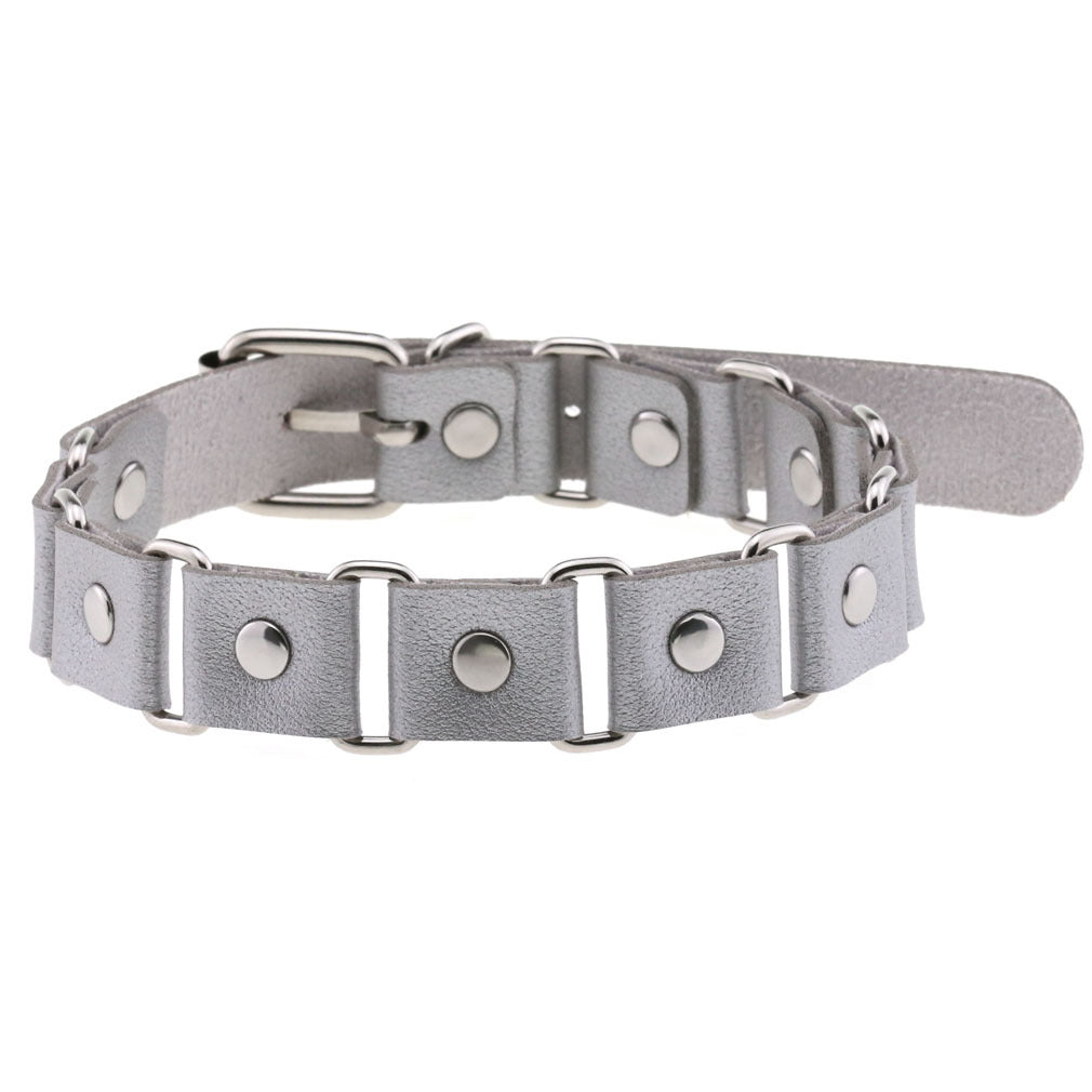 Punk Gothic Elegant Stitching Neckband Simple Personality Buckle Necklaces