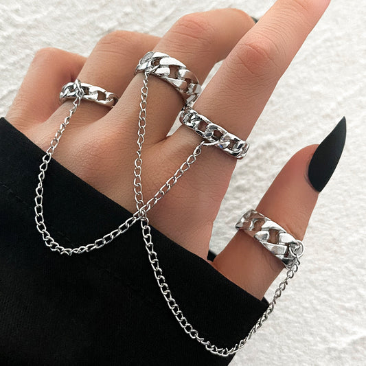 Women's & Men's Personalized Fashion Creative Chain Vintage Punk Rings