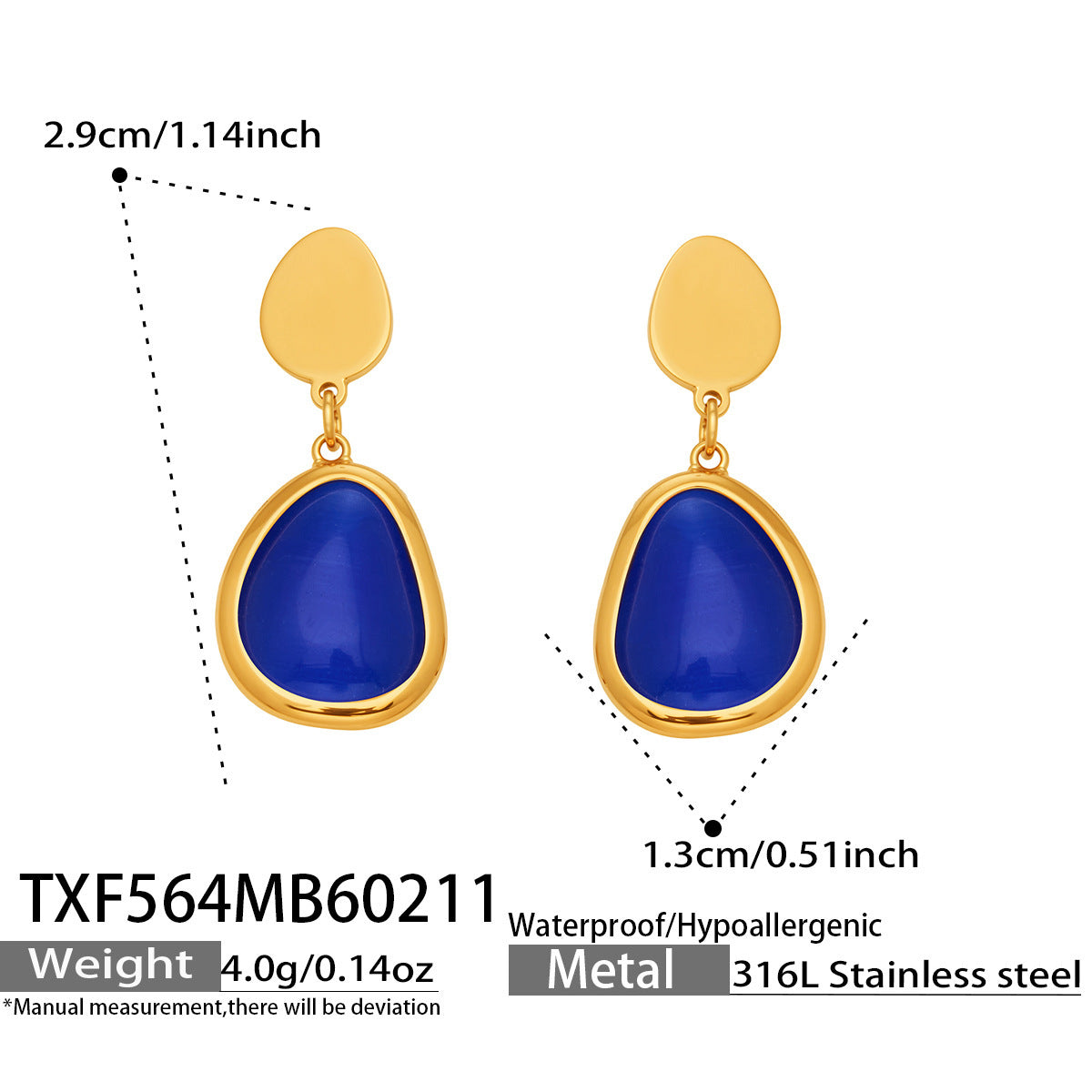 Li Affordable Luxury Style Cut Water Drop-shaped Opal Female Stainless Necklaces