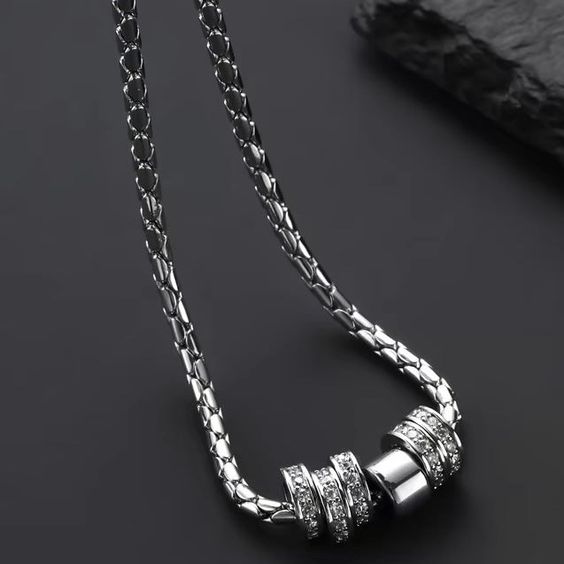 Men's Zircon Female Light Luxury Minority Clavicle Necklace