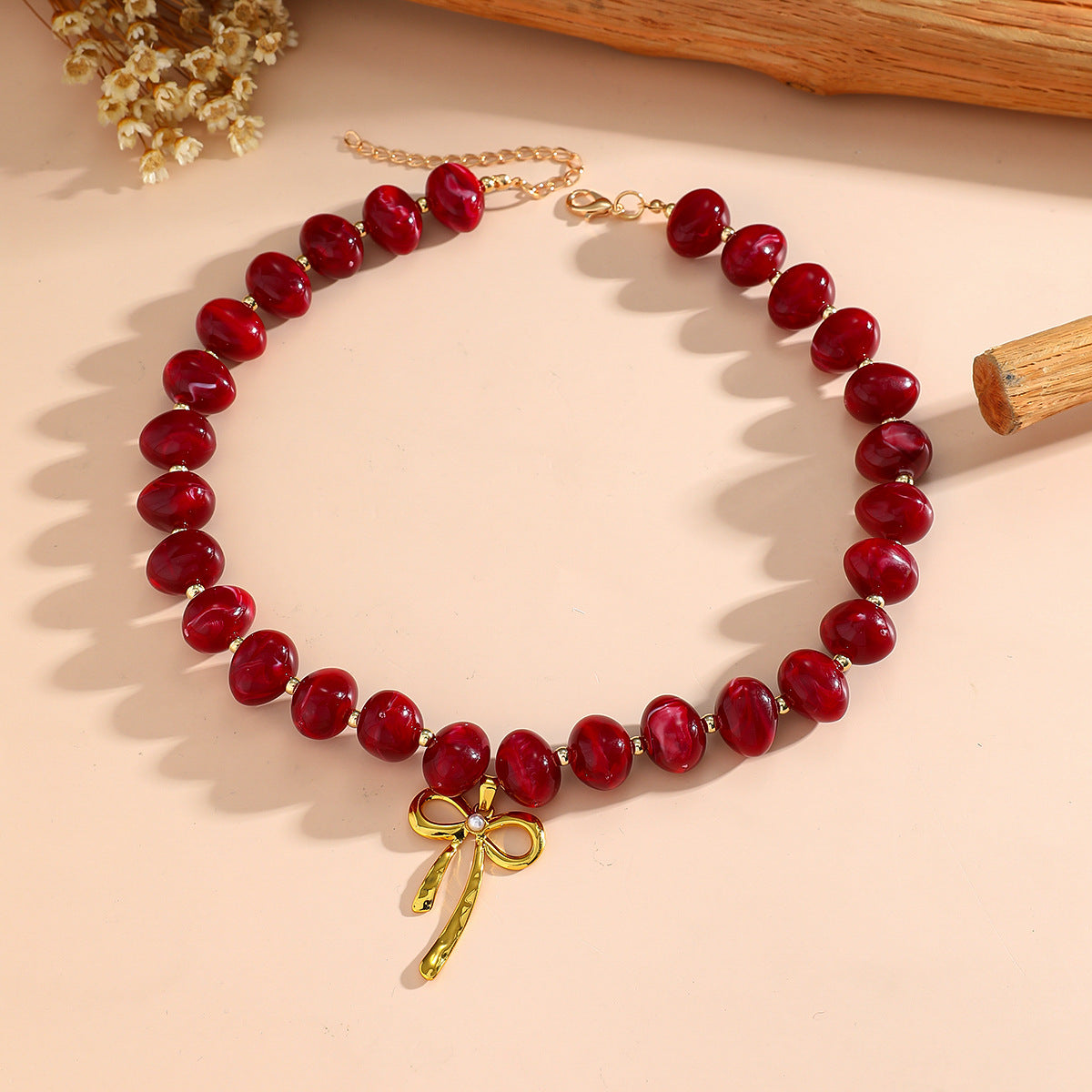Multicolor Resin Beaded Boho Fashion Exquisite Versatile Exaggerated Necklace