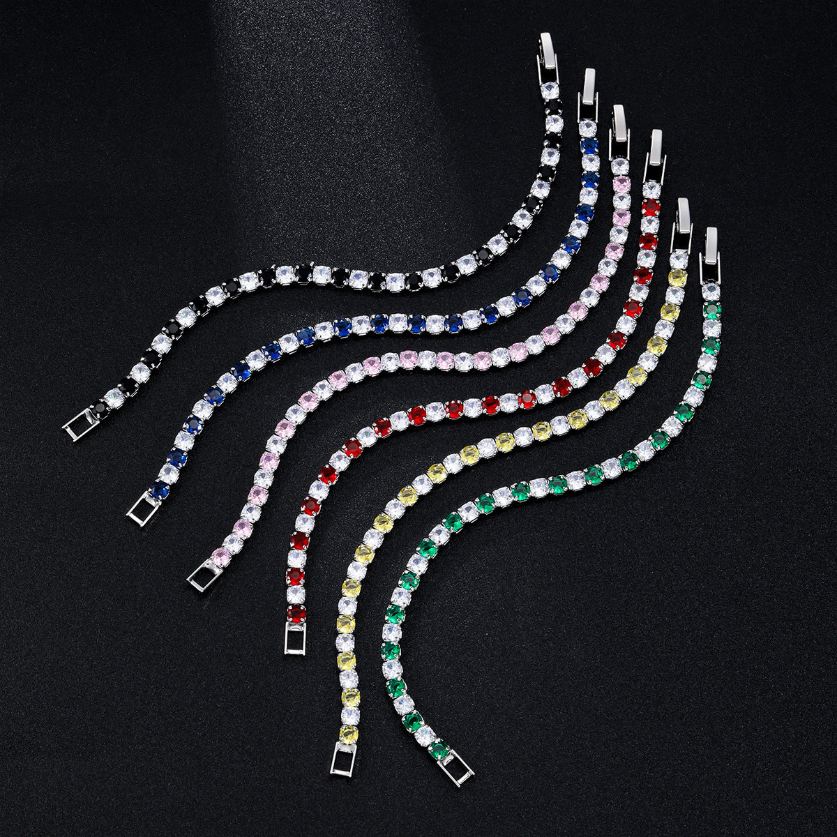 Tennis Mixed Color Zircon High-grade Light Bracelets