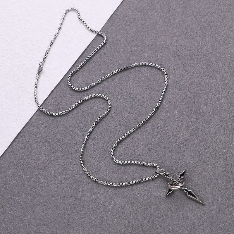 Women's & Men's Cross Wear Anime Peripheral Trend Fashion Sweater Chain Personalized Necklace