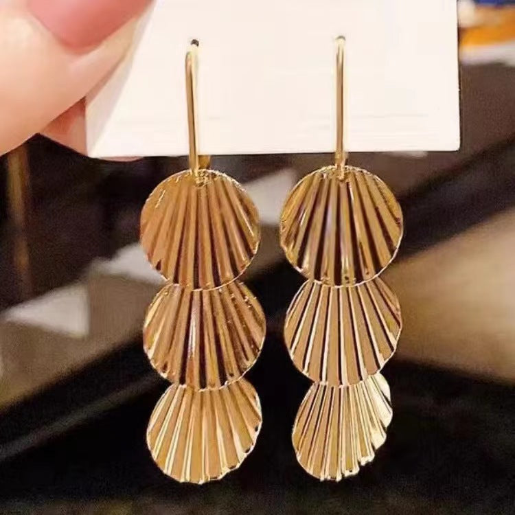 Personalized Design Slim Face French Style Long Sier Needle Metal Rings