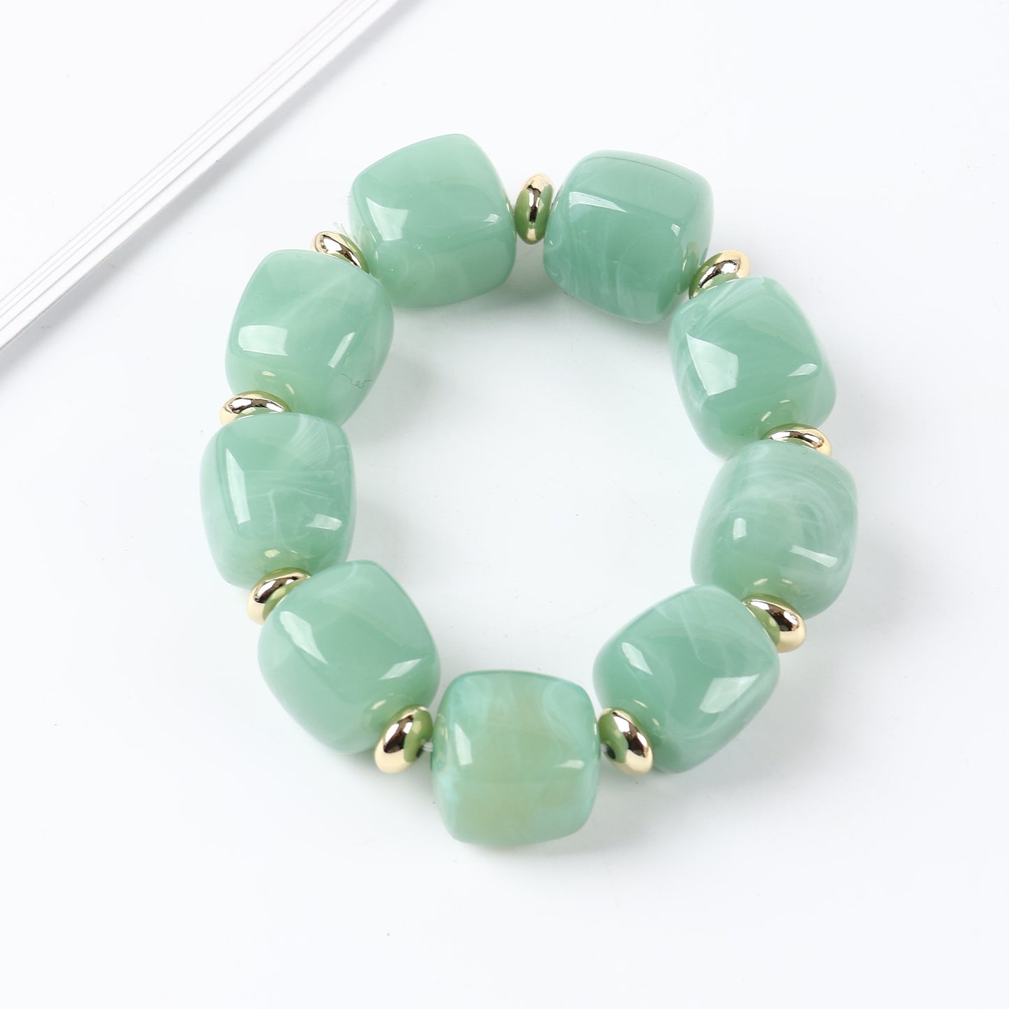 Style Female Niche Acrylic Geometric Solid Bracelet