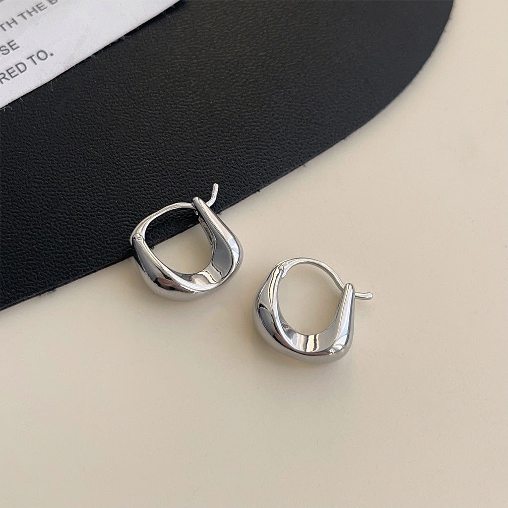 Women's High-grade Metal Simple For Light Luxury Minority Minimalist Style Earrings