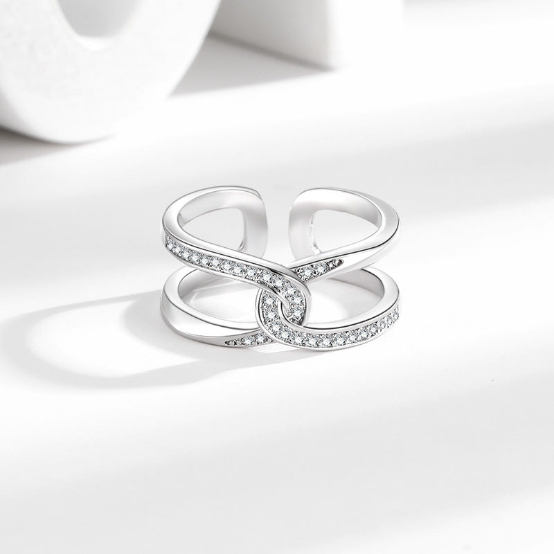Women's Birthstone Fashion Commuter Trendy Unique Couples Openings Index Ring