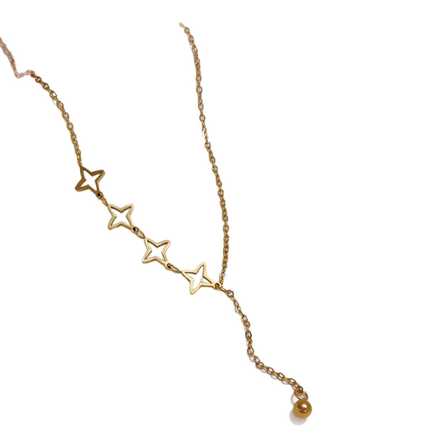 Women's Steel Colorfast For Trendy Tassel Clavicle Chain Necklaces