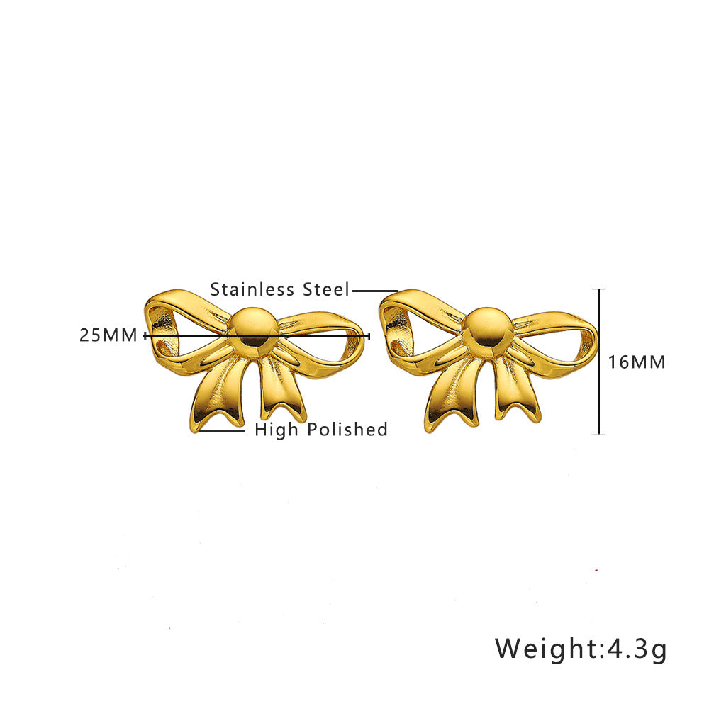 Stainless Steel High-grade Versatile Shaped Love Earrings