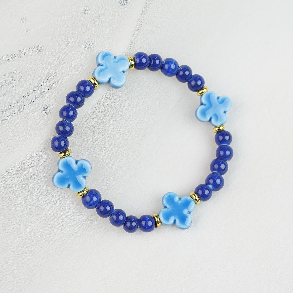 Blue White Porcelain Beaded Travel For Bracelets