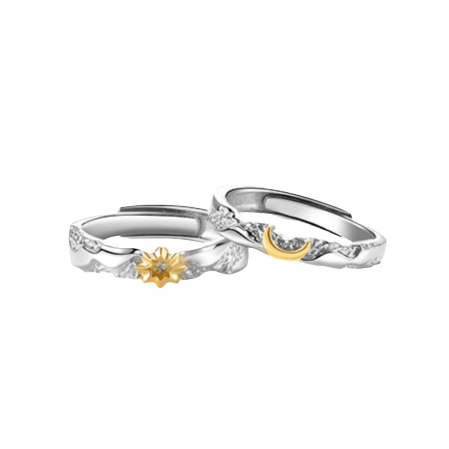 Women's Minority Simple High-grade Sun Moon Couple Valentine's Day Rings