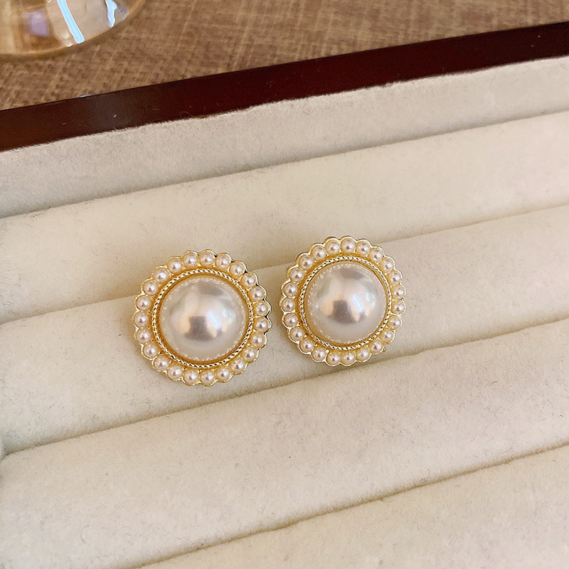 Women's Mermaid Pearl Light Luxury High Sense Ear Clip Simple Earrings