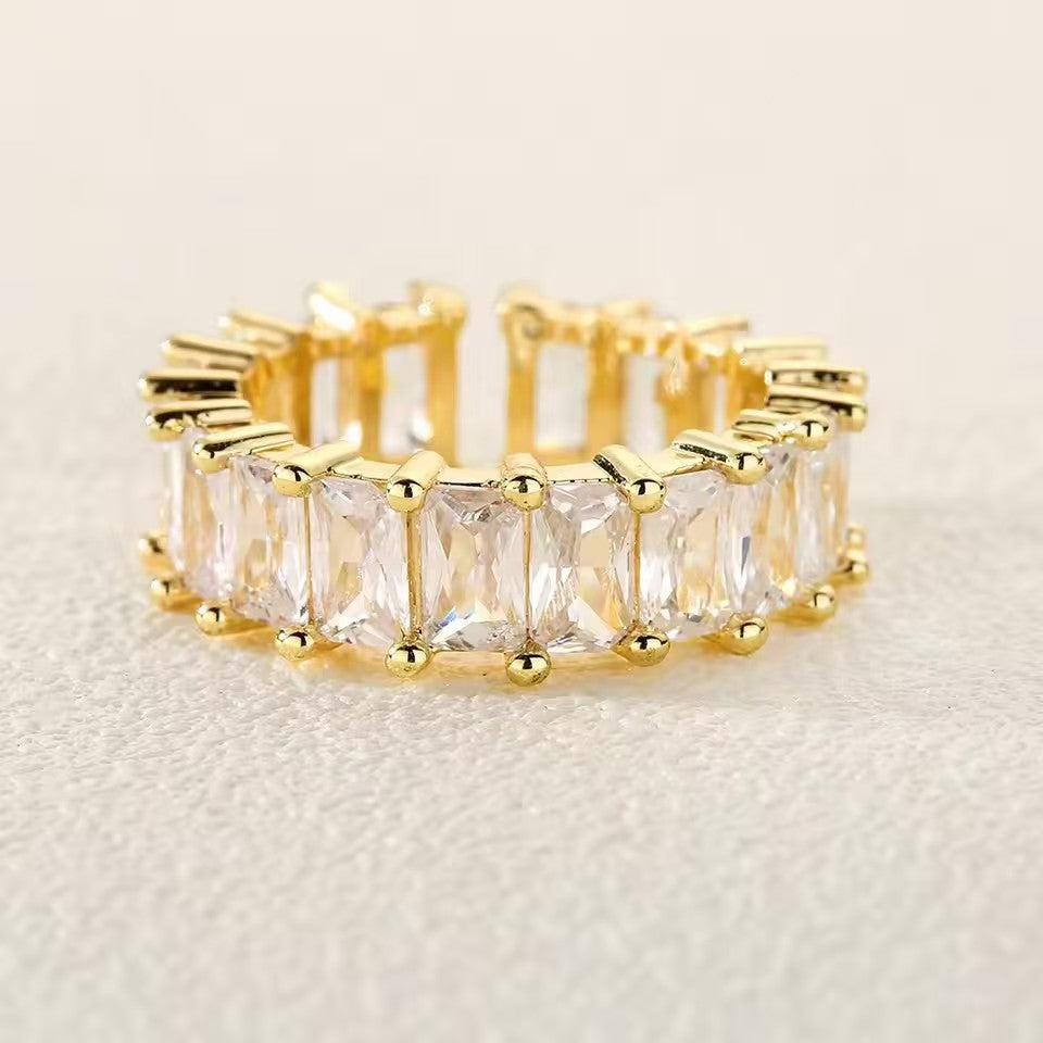Rhinestone Zircon Female Niche High-grade Light Luxury Sense Does Rings