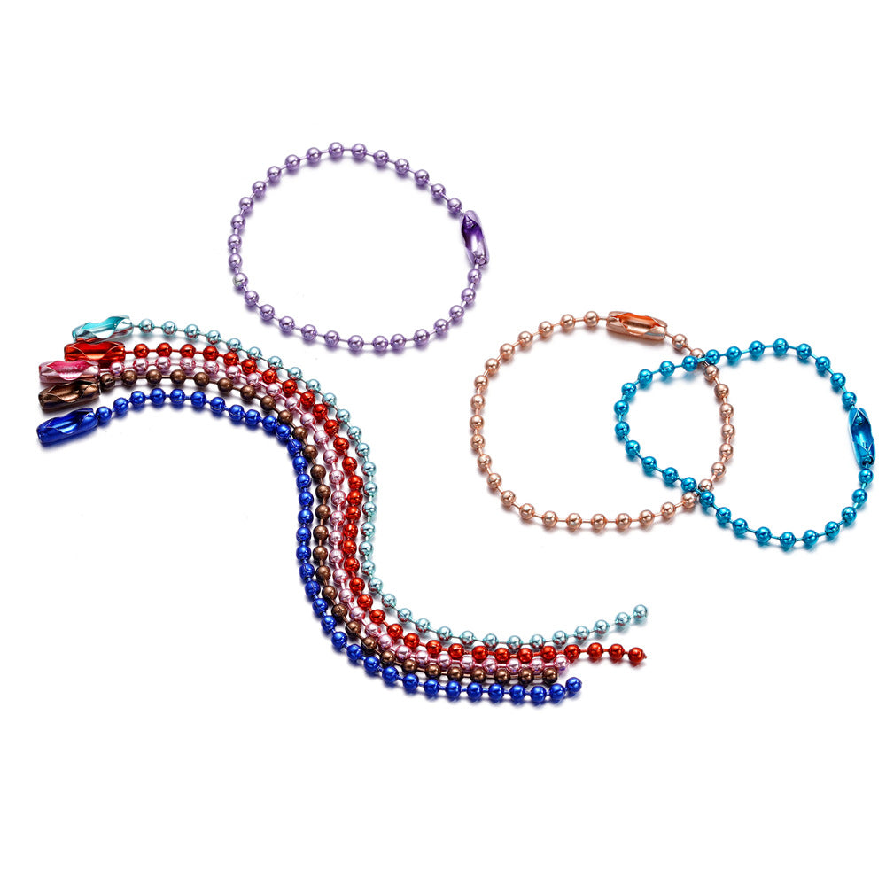 Bead Metal Wave Chain Tag Key Jewelry Accessories