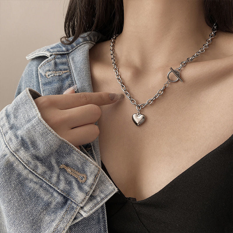 Pearl Design Sense Light Luxury Minority Asymmetric Clavicle Chain Cold Necklaces