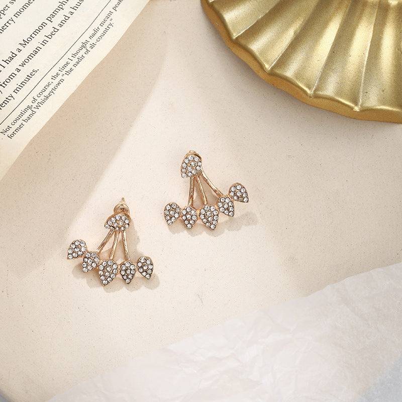 Women's Leaves Hanging On Back Of Ear Earrings