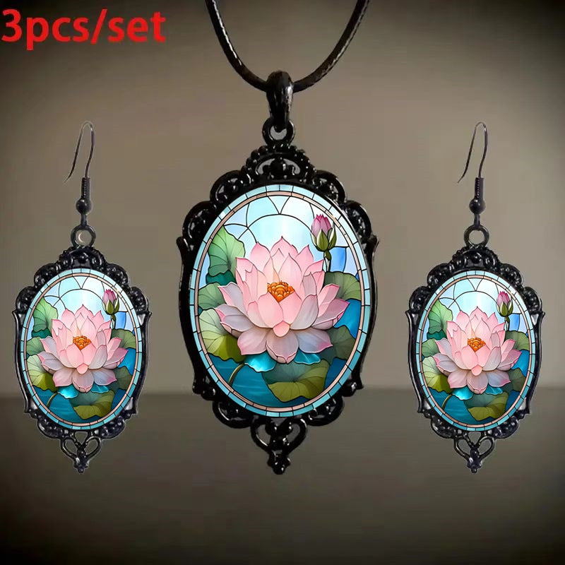 Fashion Elegant Glass Suite Romantic Gift Jewelry Set