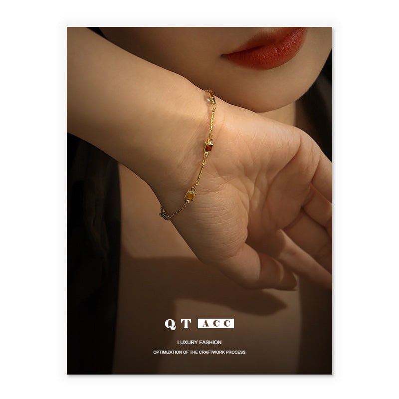 Women's Brass Gold Color Korean Style Minority Bracelets