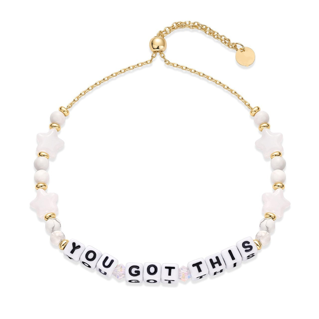 Women's Crystal String Beads Letter Five-pointed Star Bracelet