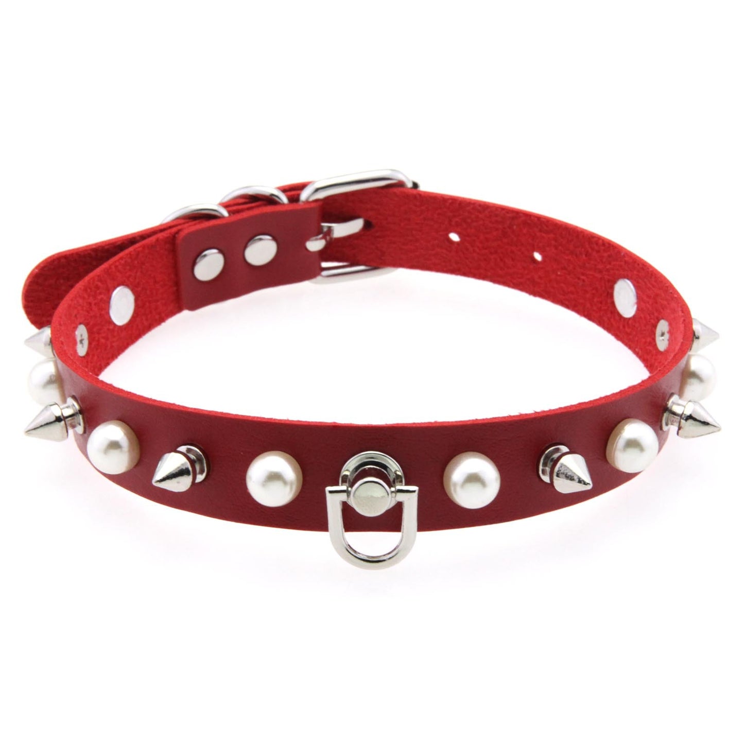 Nail Creative Imitation Pearl Rivet Buckle Clavicle Chain Sexy Collar