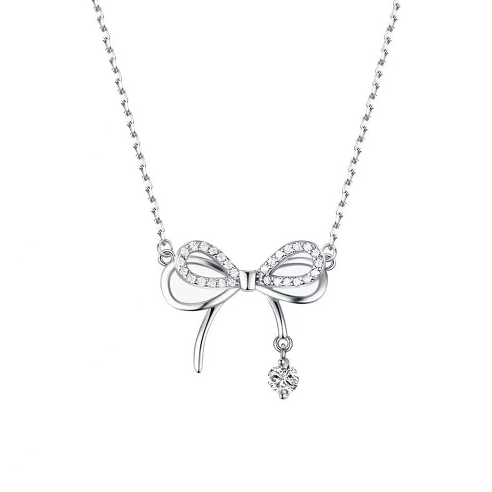 Women's Dream Dainty Bowknot Niche Light-weight Zircon Jewelry Set