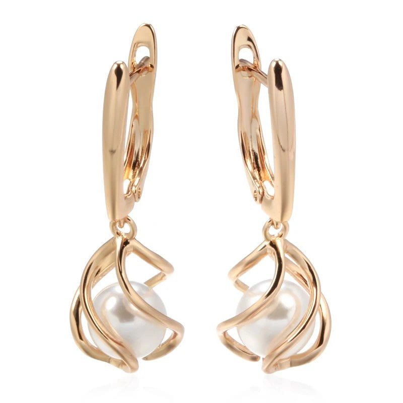 Elegant Zircon Female Rose Gold Geometric Rings