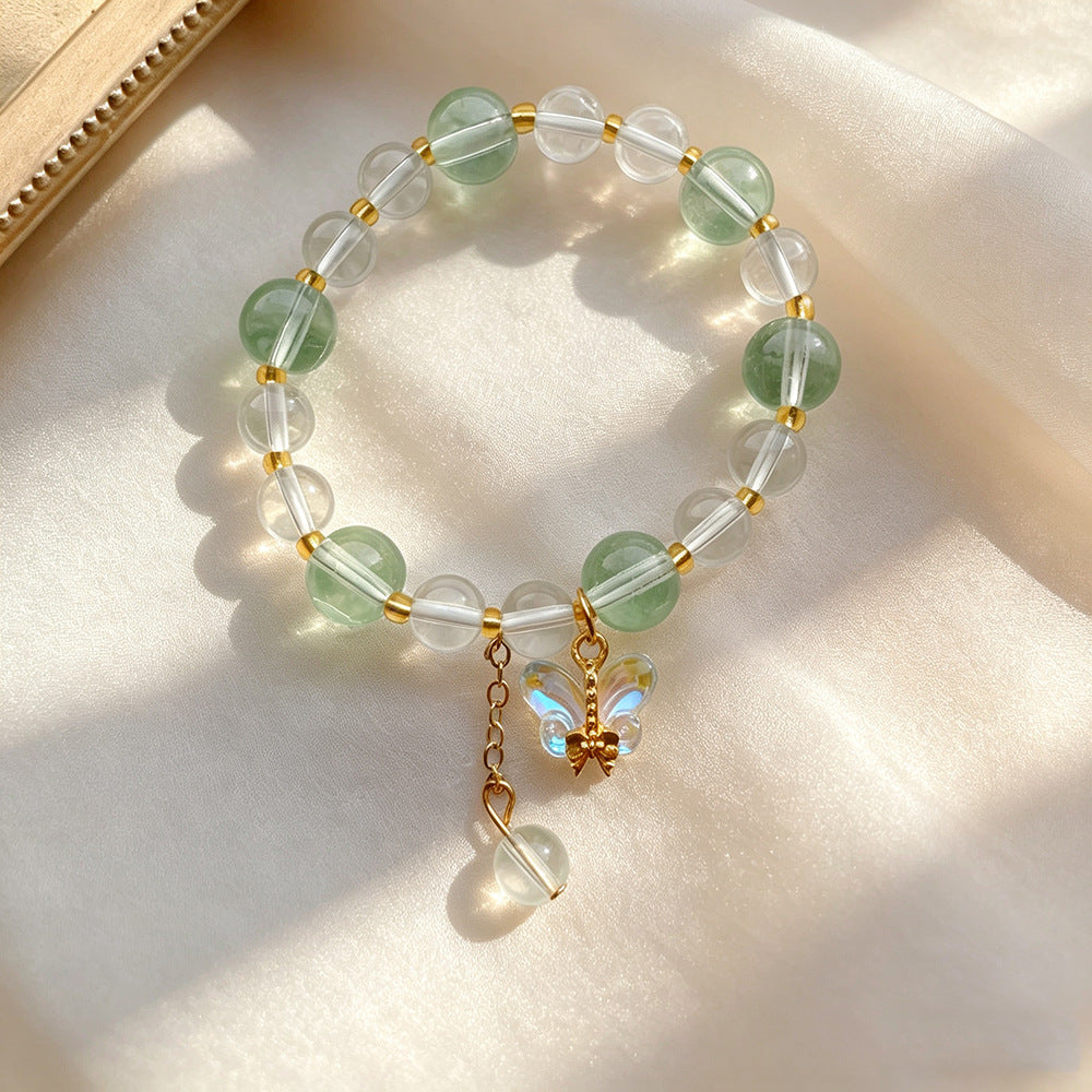 Glass Female Fresh Butterfly Cultural Creative Bracelet