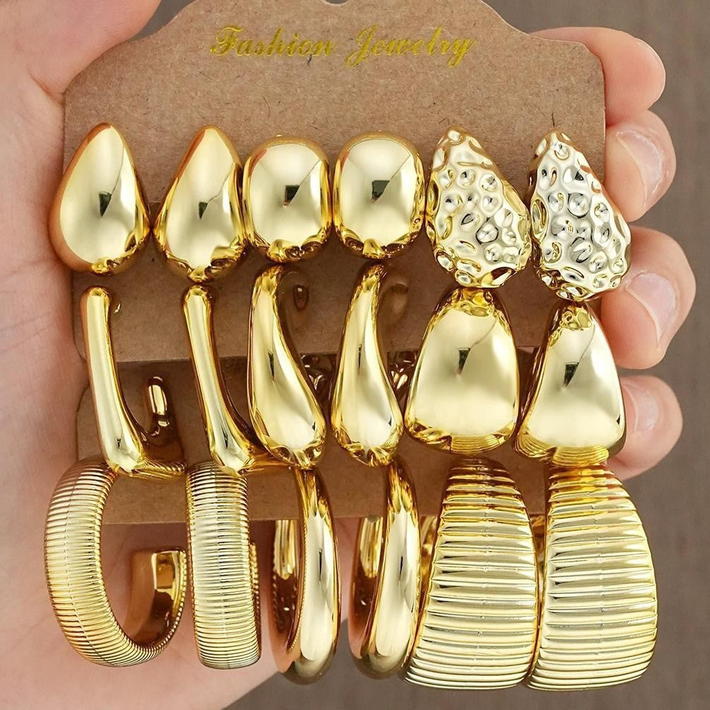 Fashion Starfish Shell Conch Type Water-drop Eardrops Rings