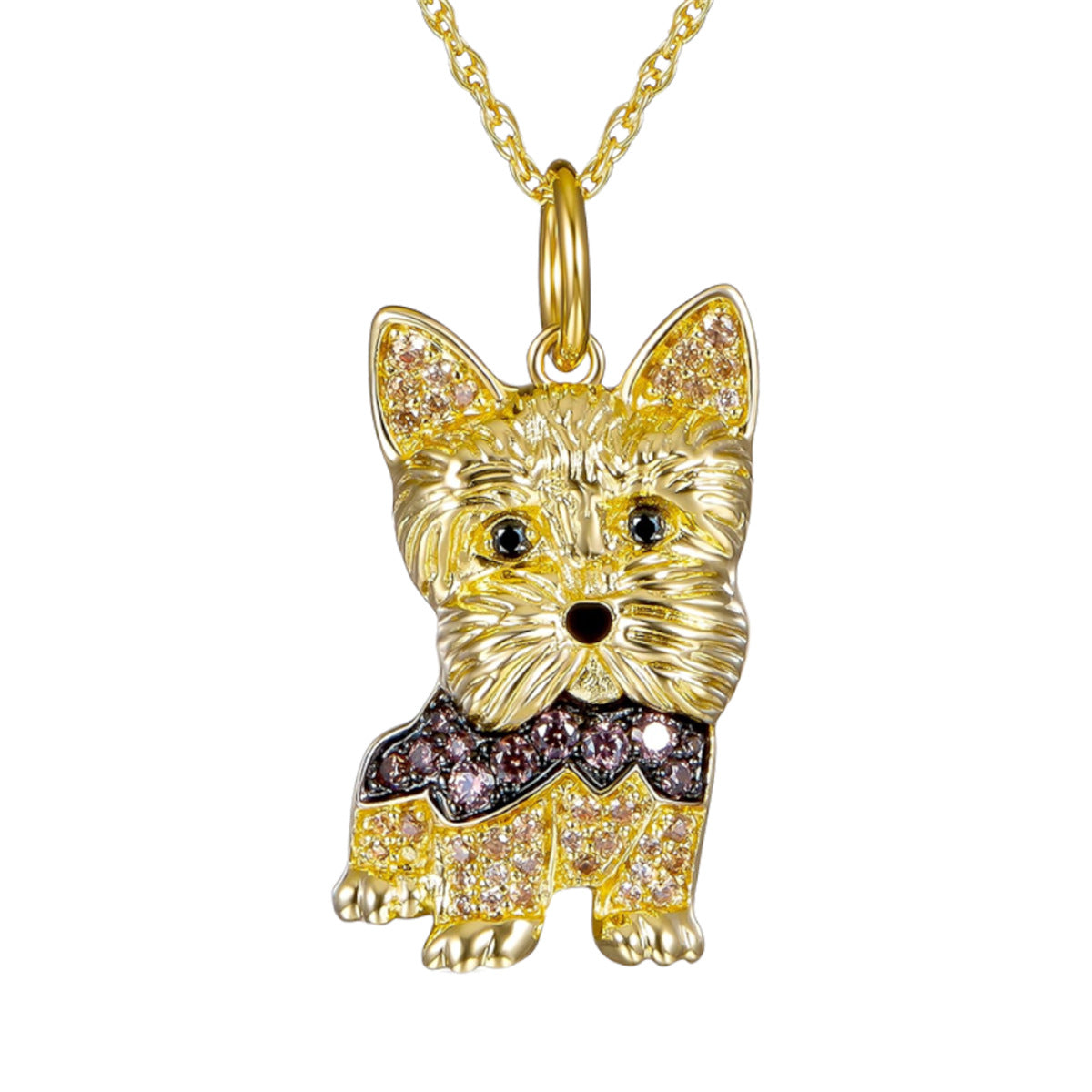 Cute Yorkshire Terrier Exquisite Zinc Alloy Die Casting Pendants