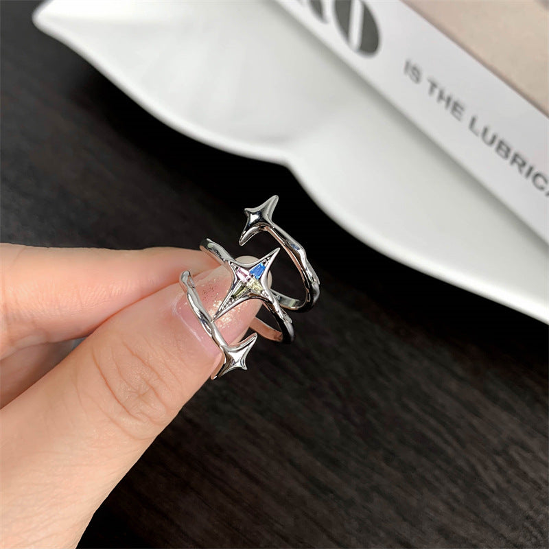 Universe Asterism Female Light Luxury Minority Design High-grade Rings