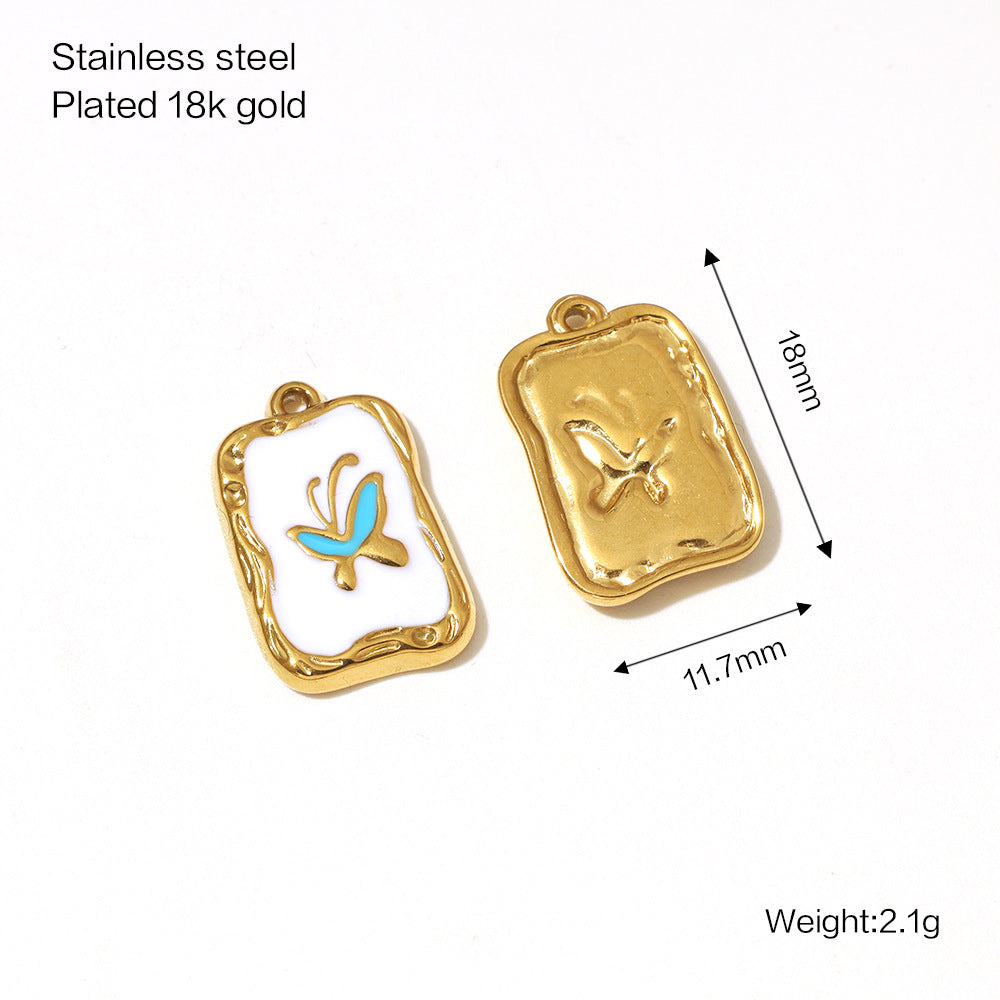 Versatile Women's Stainless Steel Gold-plated Bow Jewelry Accessories