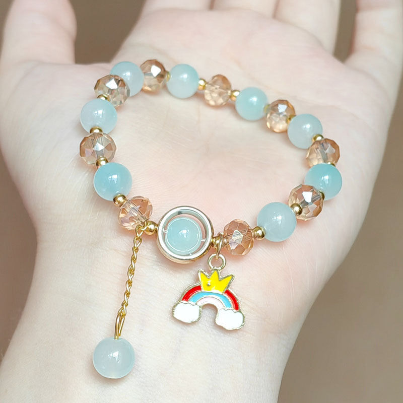 Women's Sweet Live Gift Small Jewelry Gradient Cartoon Two-color Bracelets