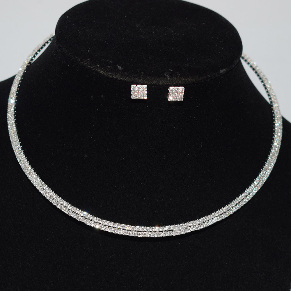 Fashion Single-layer Rhinestone Bride Wedding Dress Collar